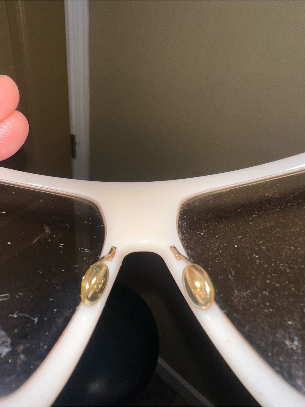 Dior Oversized White Shield Sunglasses - Picture 5 of 5